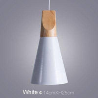 Suspension LED design en bois et aluminium - cône | Marco Lucetti Blanc - 14cm / Blanc