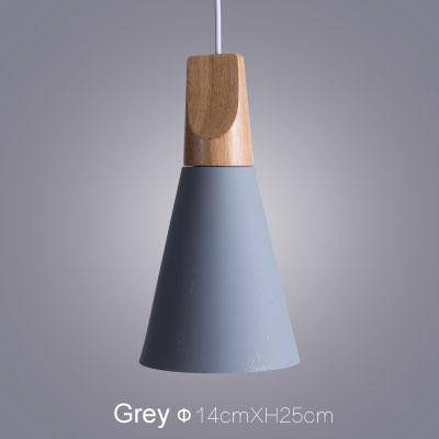 Suspension LED design en bois et aluminium - cône | Marco Lucetti Gris - 14cm / Blanc