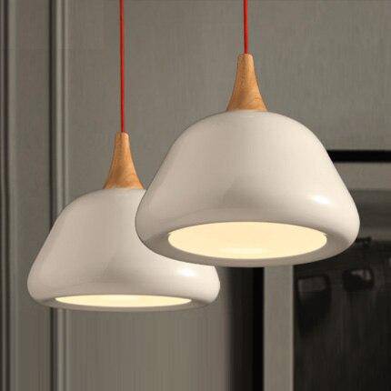 Suspension LED Design en Bois et Métal Blanc | Marco Lucetti