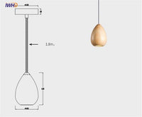 Suspension LED design en bois vintage | Marco Lucetti B