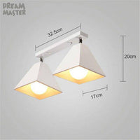 Suspension LED design en métal avec abat-jours industriels multiples | Marco Lucetti Blanc - 2 lampes