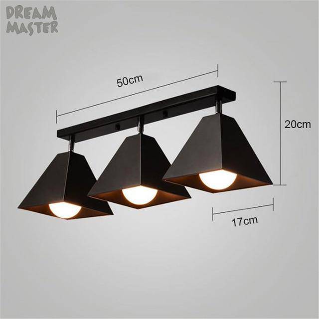 Suspension LED design en métal avec abat-jours industriels multiples | Marco Lucetti Noir - 3 lampes