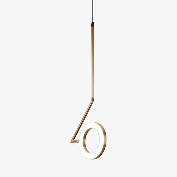 Suspension LED design en métal Bony | Marco Lucetti Doré / Chaude
