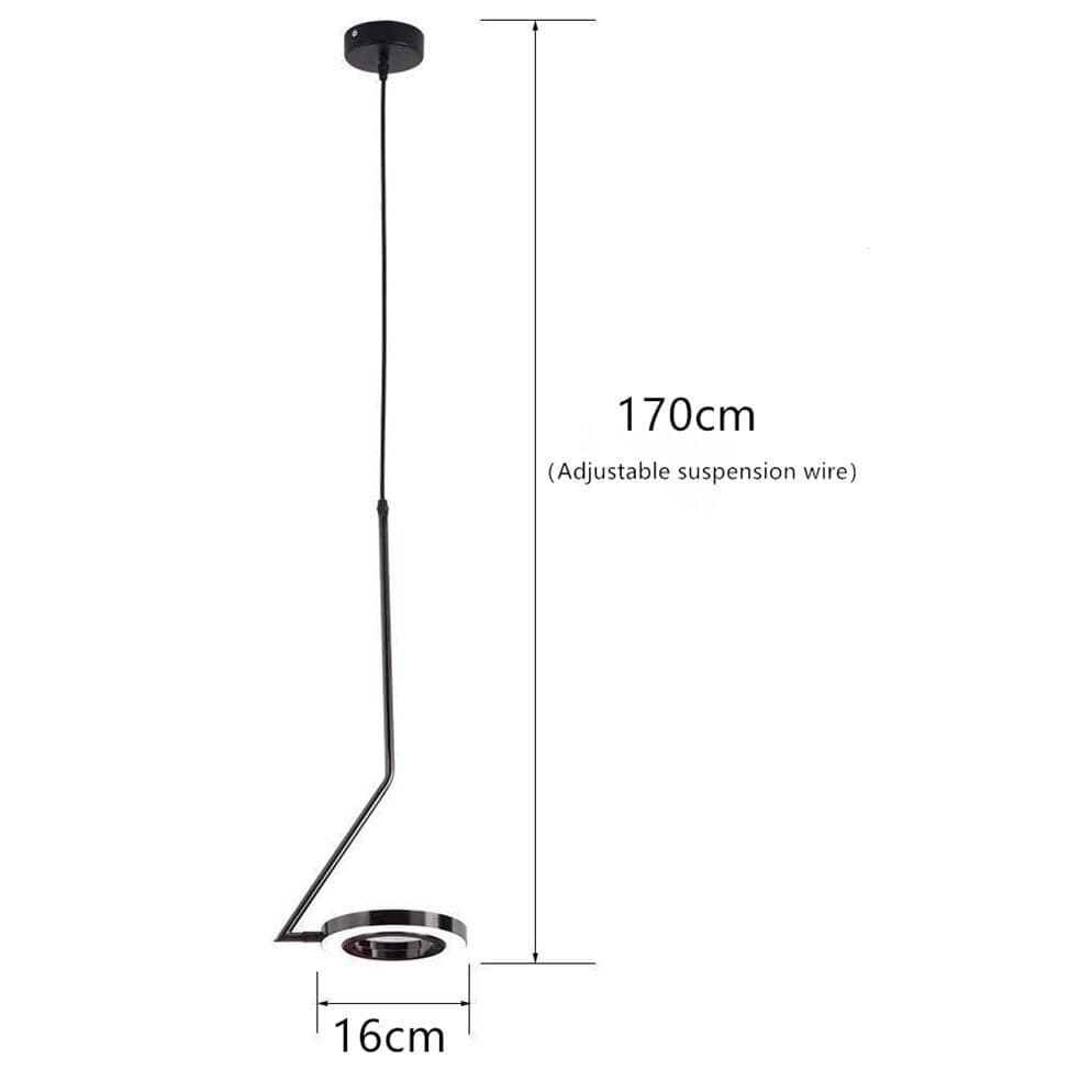 Suspension LED design en métal Bony | Marco Lucetti Noir / Chaude