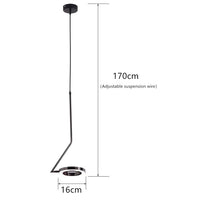 Suspension LED design en métal Bony | Marco Lucetti Noir / Chaude