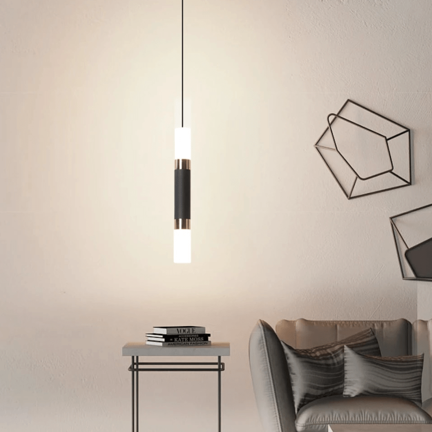 Suspension LED design en tube métal. | Marco Lucetti