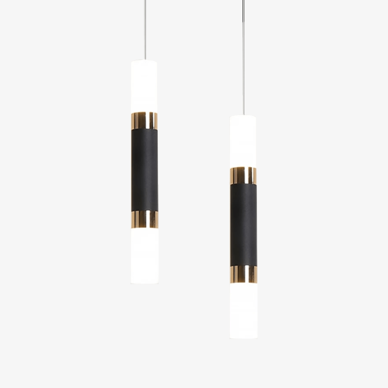 Suspension LED design en tube métal. | Marco Lucetti