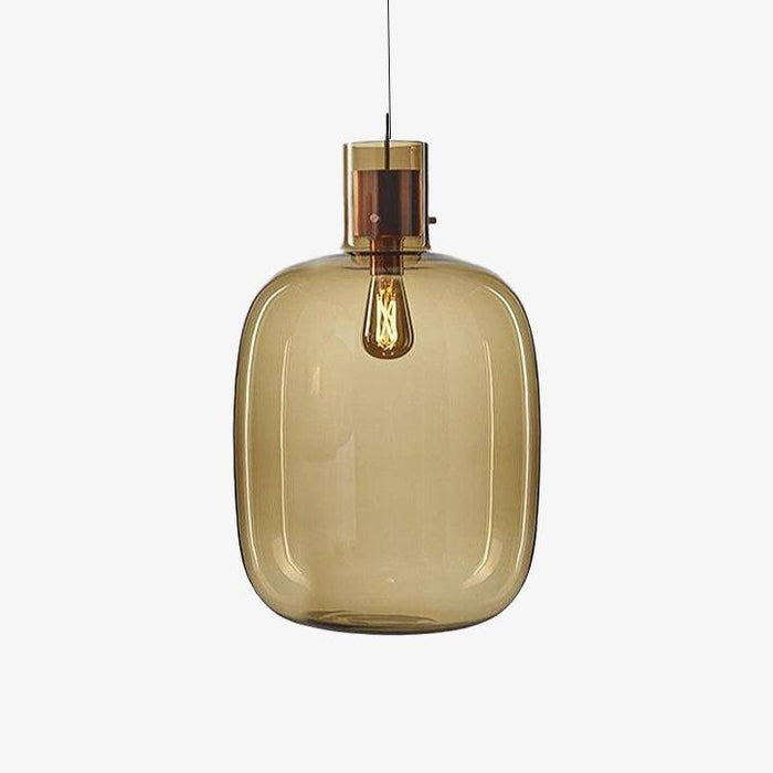 Suspension LED Design en Verre avec Abat-Jour Coloré | Marco Lucetti Ambré / 30 x 49cm