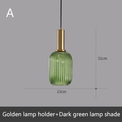 Suspension LED Design en Verre Belly | Marco Lucetti A - Vert / Noir