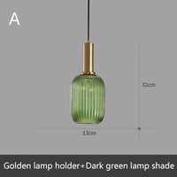 Suspension LED Design en Verre Belly | Marco Lucetti A - Vert / Noir