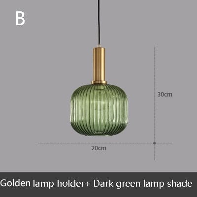 Suspension LED Design en Verre Belly | Marco Lucetti B - Vert / Noir