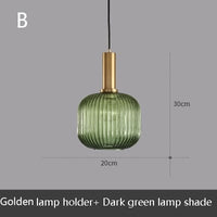 Suspension LED Design en Verre Belly | Marco Lucetti B - Vert / Noir