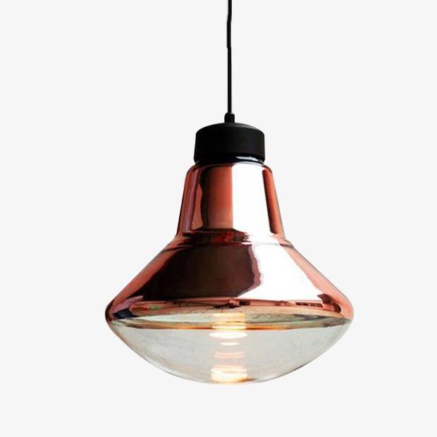 Suspension LED design en verre chromé Bronze "Lumina" | Marco Lucetti