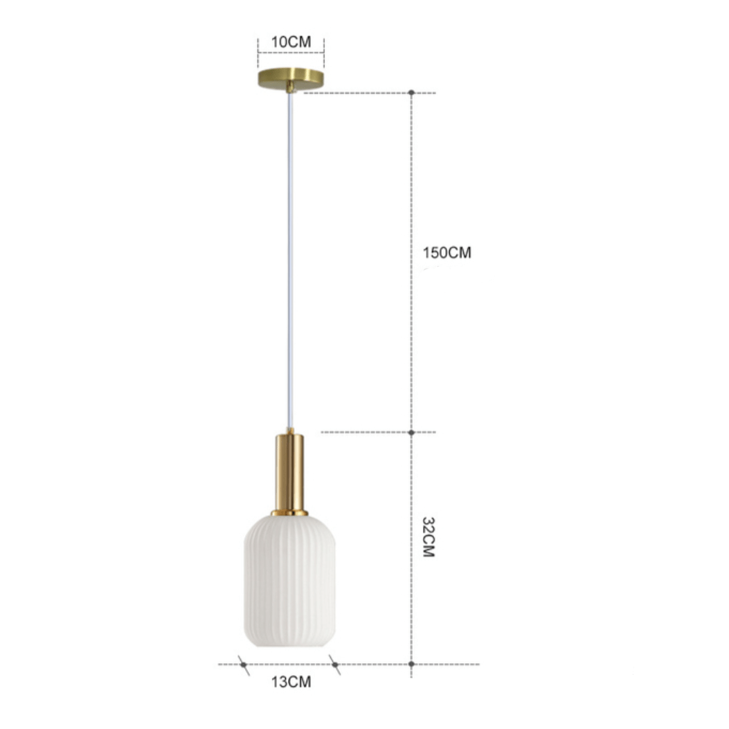 Suspension LED Design en Verre Coloré. | Marco Lucetti 13cm / Blanc