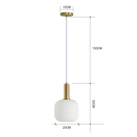 Suspension LED Design en Verre Coloré. | Marco Lucetti 20cm / Blanc