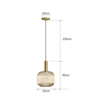 Suspension LED Design en Verre Coloré. | Marco Lucetti 20cm / Cognac