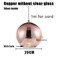 Suspension LED Design en Verre et Chrome Copper | Marco Lucetti 20cm - Rose gold