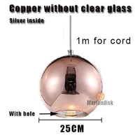 Suspension LED Design en Verre et Chrome Copper | Marco Lucetti 25cm - Rose gold