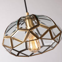 Suspension LED Design en Verre et Métal Doré | Marco Lucetti