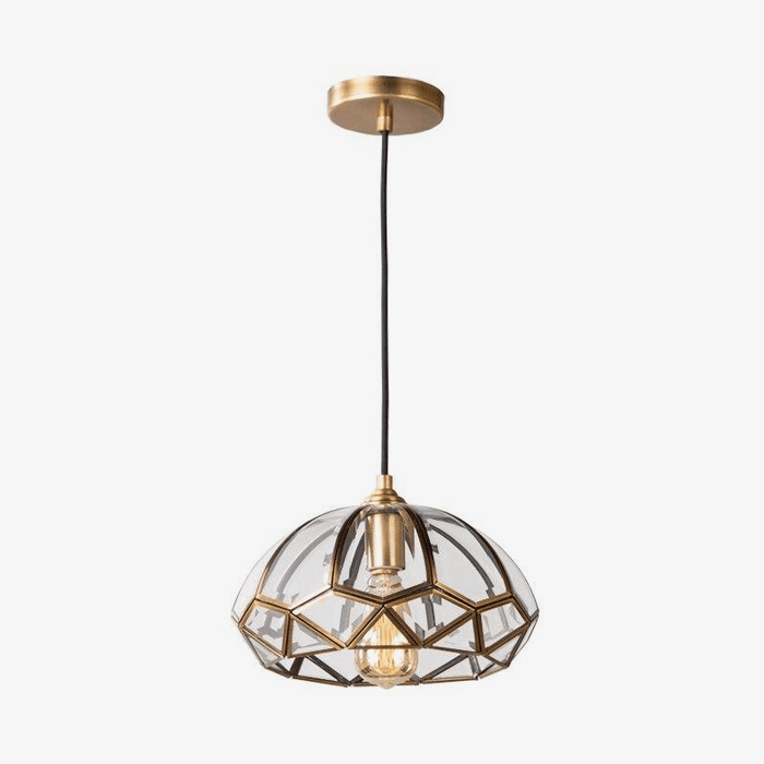 Suspension LED Design en Verre et Métal Doré | Marco Lucetti