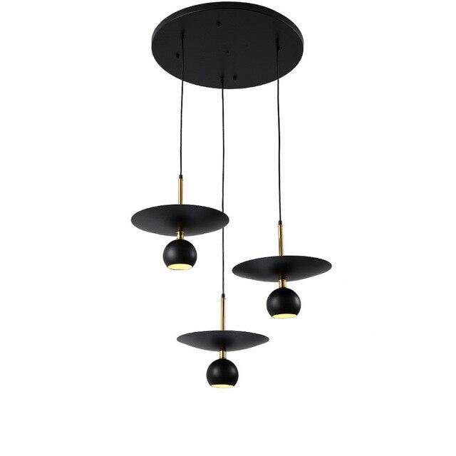 Suspension LED Design "Lumina" | Marco Lucetti 3 lampes - disque / Froide
