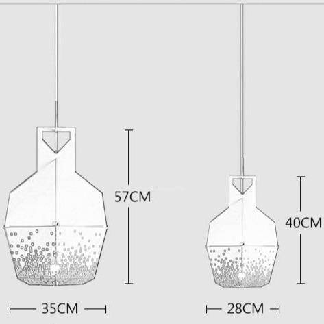 Suspension LED Design Métal Coloré Motifs Hang | Marco Lucetti