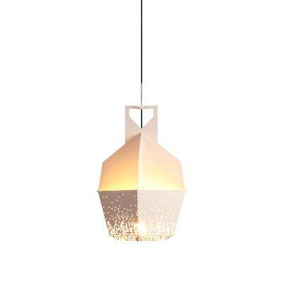 Suspension LED Design Métal Coloré Motifs Hang | Marco Lucetti Blanc / 28cm