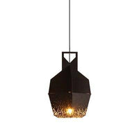 Suspension LED Design Métal Coloré Motifs Hang | Marco Lucetti Noir / 28cm