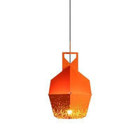Suspension LED Design Métal Coloré Motifs Hang | Marco Lucetti Orange / 28cm