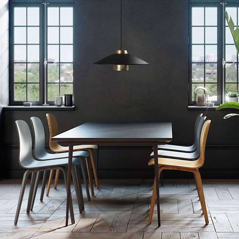 Suspension LED design métal noir & doré - Barndo | Marco Lucetti