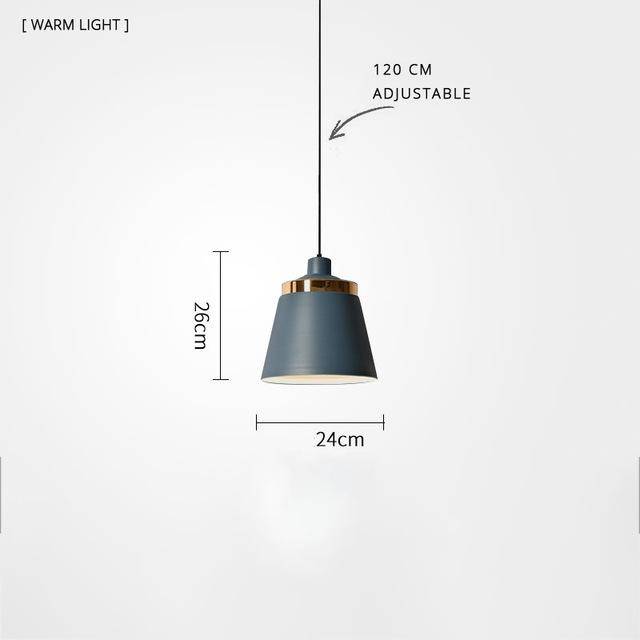Suspension LED - Design métallique innovant | Marco Lucetti 24cm - Bleu