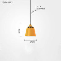 Suspension LED - Design métallique innovant | Marco Lucetti 24cm - Jaune