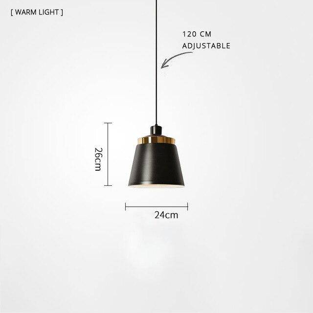 Suspension LED - Design métallique innovant | Marco Lucetti 24cm - Noir