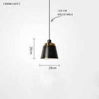 Suspension LED - Design métallique innovant | Marco Lucetti 24cm - Noir