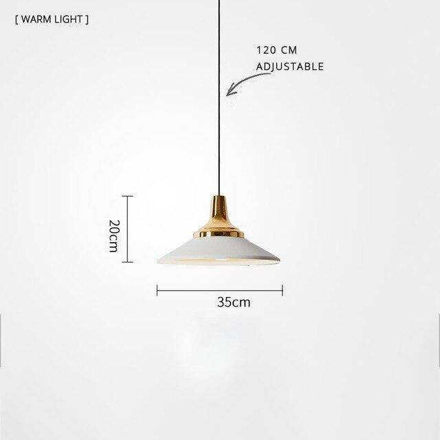 Suspension LED - Design métallique innovant | Marco Lucetti 35cm - Blanc