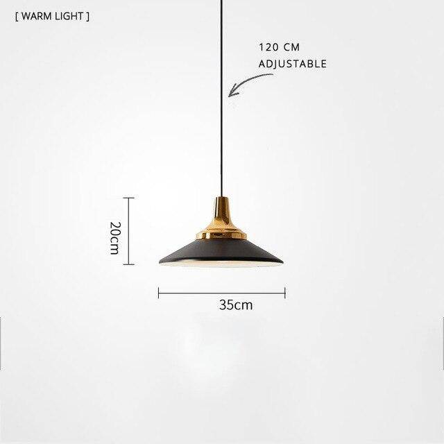 Suspension LED - Design métallique innovant | Marco Lucetti 35cm - Noir