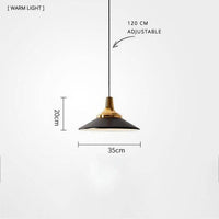 Suspension LED - Design métallique innovant | Marco Lucetti 35cm - Noir