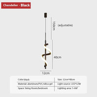 Suspension LED Design Moderne | Marco Lucetti Noir-1tête / Blanc froid