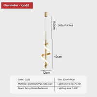 Suspension LED Design Moderne | Marco Lucetti Or-1tête / Blanc froid