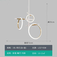 Suspension LED Design Moderne pour une Décoration Intérieure Élégante | Marco Lucetti 3 têtes blanc / Blanc chaud