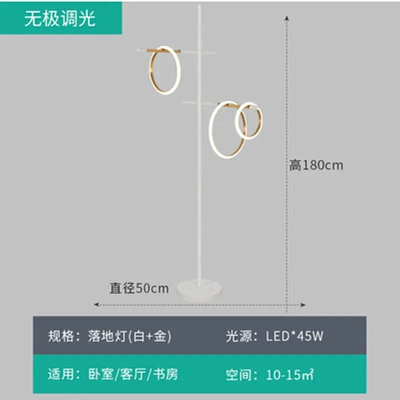 Suspension LED Design Moderne pour une Décoration Intérieure Élégante | Marco Lucetti Lampadaire 3 têtes / Blanc froid