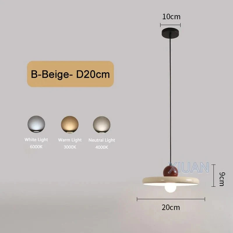 Suspension LED Design Modernité | Marco Lucetti B Beige 20cm