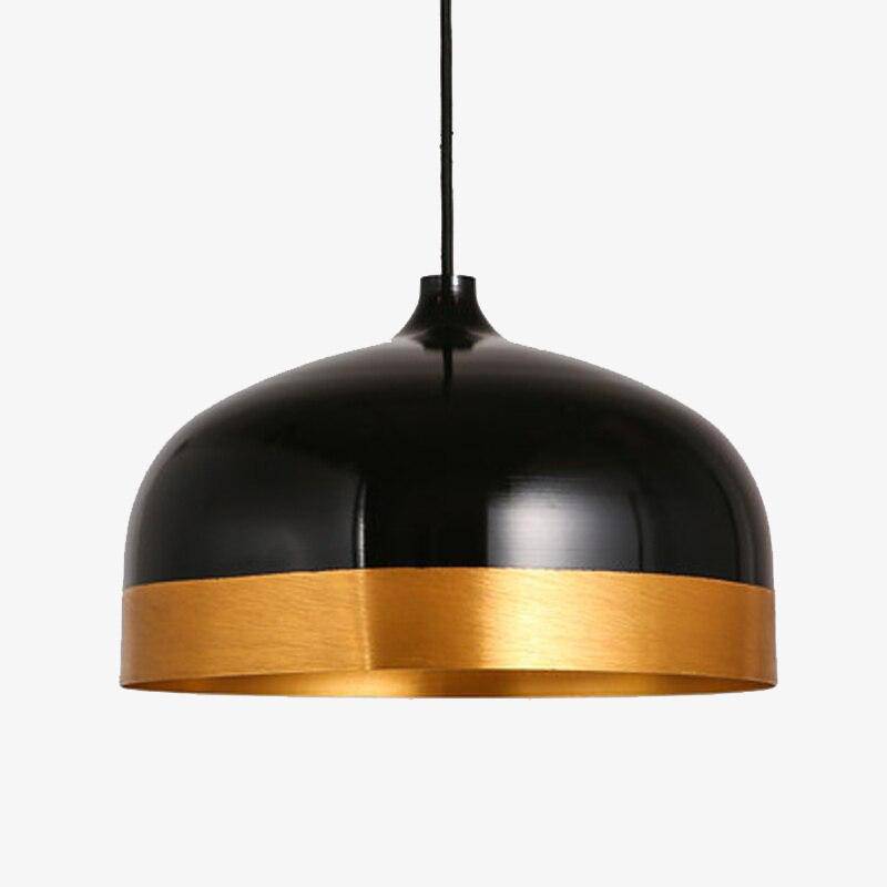 Suspension LED Design Noir Arrondi Loft | Marco Lucetti