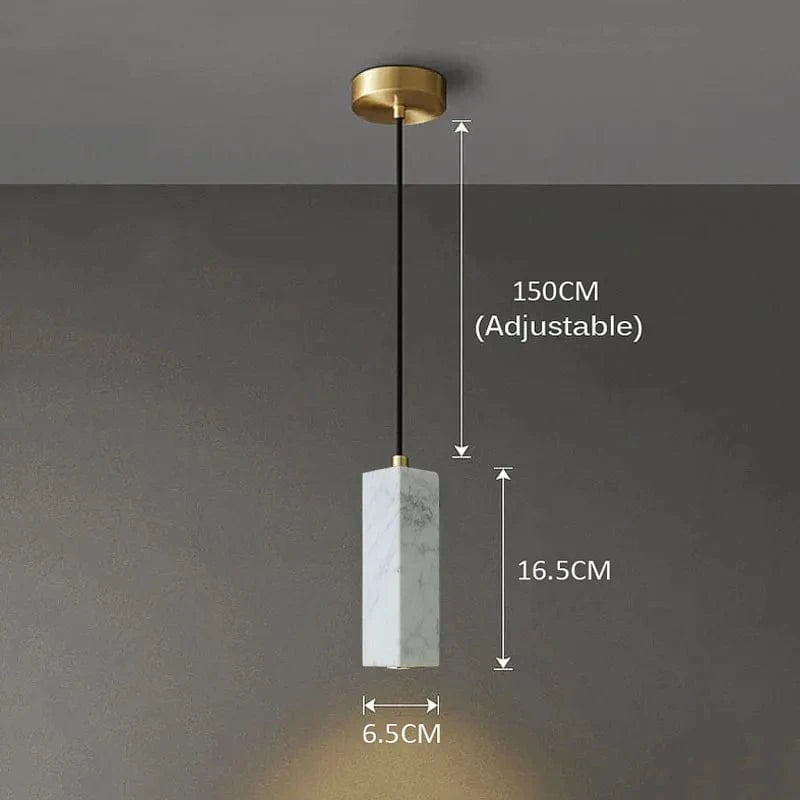 Suspension LED Design Nordique Wabi Sabi Décoratif | Marco Lucetti Carré Blanc