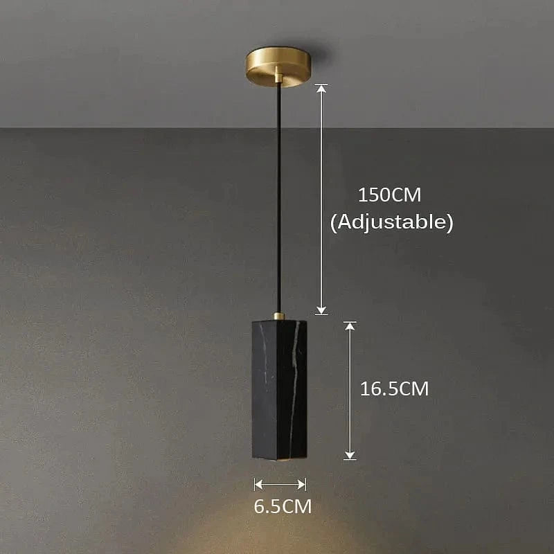 Suspension LED Design Nordique Wabi Sabi Décoratif | Marco Lucetti Carré Noir