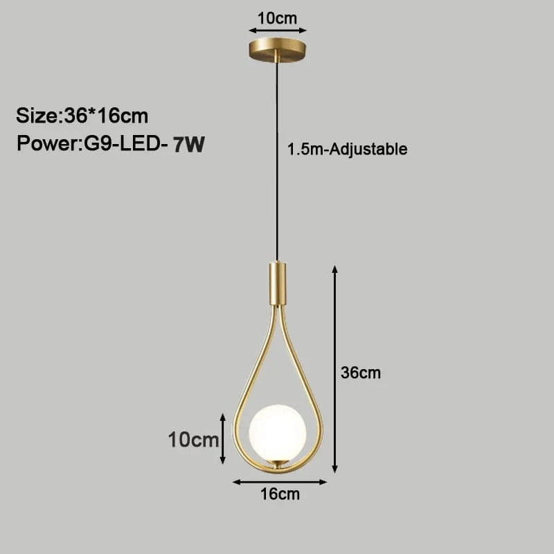 Suspension LED design pour intérieur avec cordon G9 | Marco Lucetti A Cuivre 7w / Blanc chaud