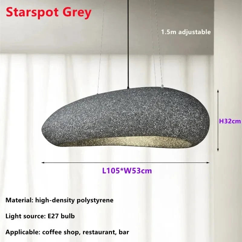 Suspension LED design pour salon, cuisine, île et bar café: ambiance Loft et déco maison | Marco Lucetti Gris tache stellaire / Lumière neutre