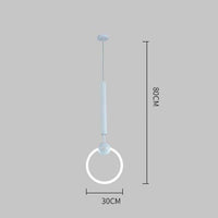 Suspension LED design ronde avec support doré Jaxlong | Marco Lucetti Bleu