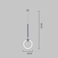 Suspension LED design ronde avec support doré Jaxlong | Marco Lucetti Gris