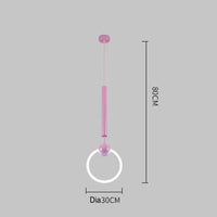 Suspension LED design ronde avec support doré Jaxlong | Marco Lucetti Rose